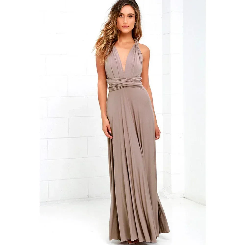 Robe Longue Bohème Femme Col V | Sans Manches Ajourée Coupe Évasée Toutes Saisons | ROBEMODE