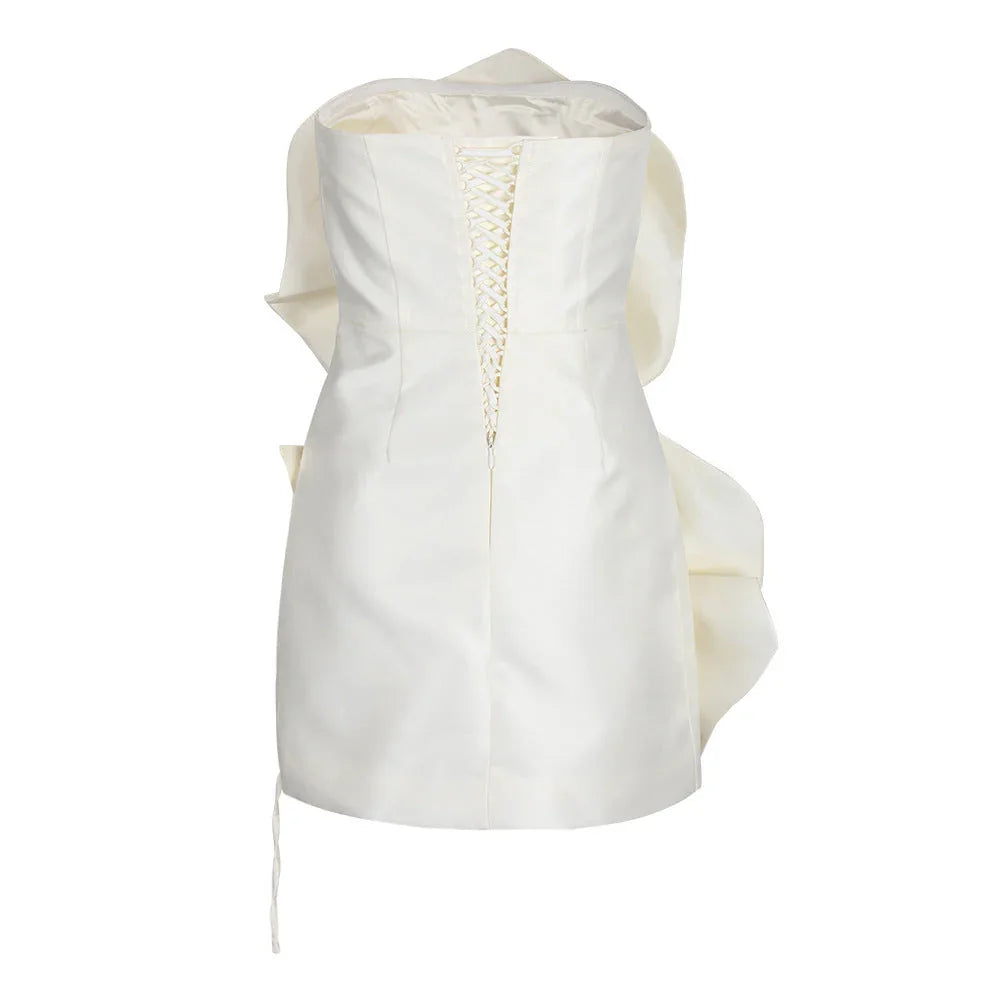 Robe Courte Femme Blanche à Fleurs 1 Coloris | ROBEMODE