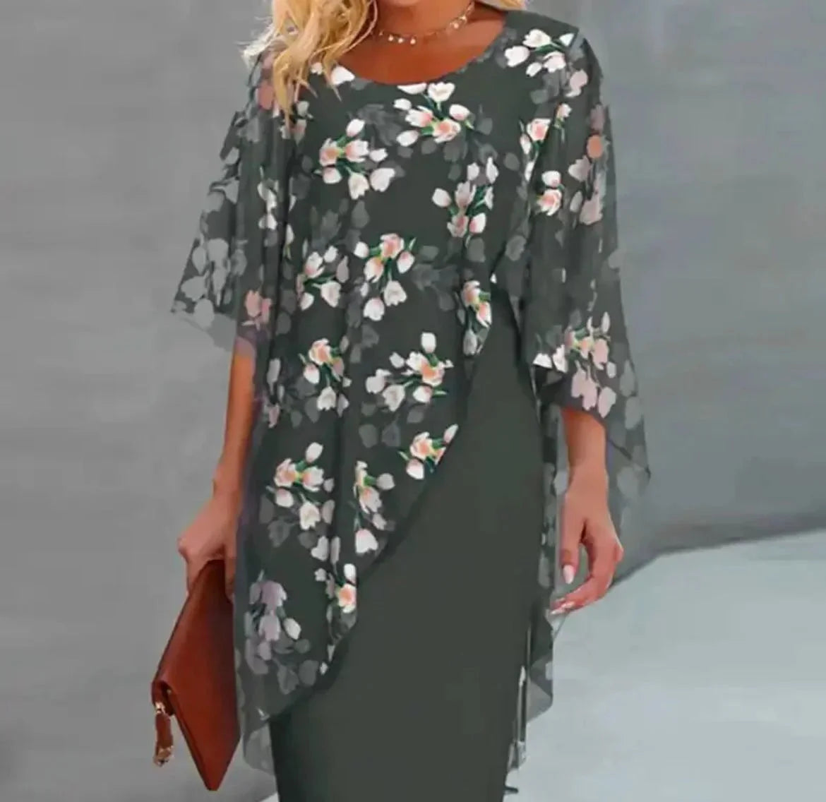 Robe Courte Florale Superposition Transparente 3 Coloris | ROBEMODE