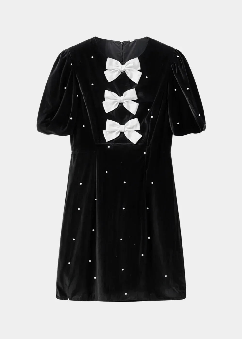 Robe Courte Soirée Nœuds Décoratifs Pois 3 Coloris | ROBEMODE