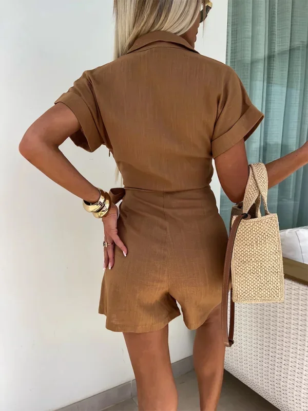 Robe Portefeuille Été Manches Courtes Col V Ceinture 4 Coloris | ROBEMODE