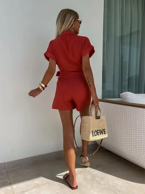 Robe Portefeuille Été Manches Courtes Col V Ceinture 4 Coloris | ROBEMODE