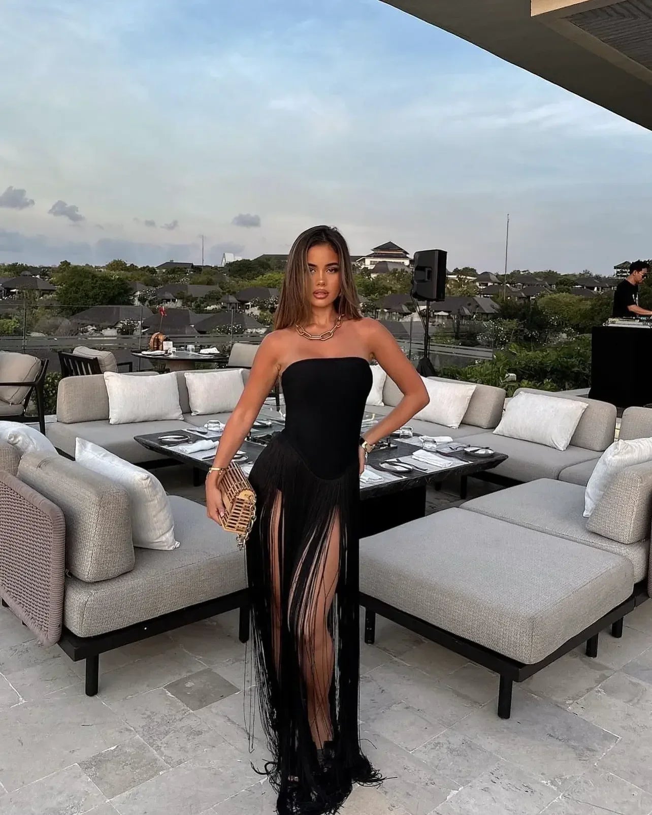 Robe longue ete femme bandage franges | Coupe féminine + Style élégant + Facile à accessoiriser – ROBEMODE