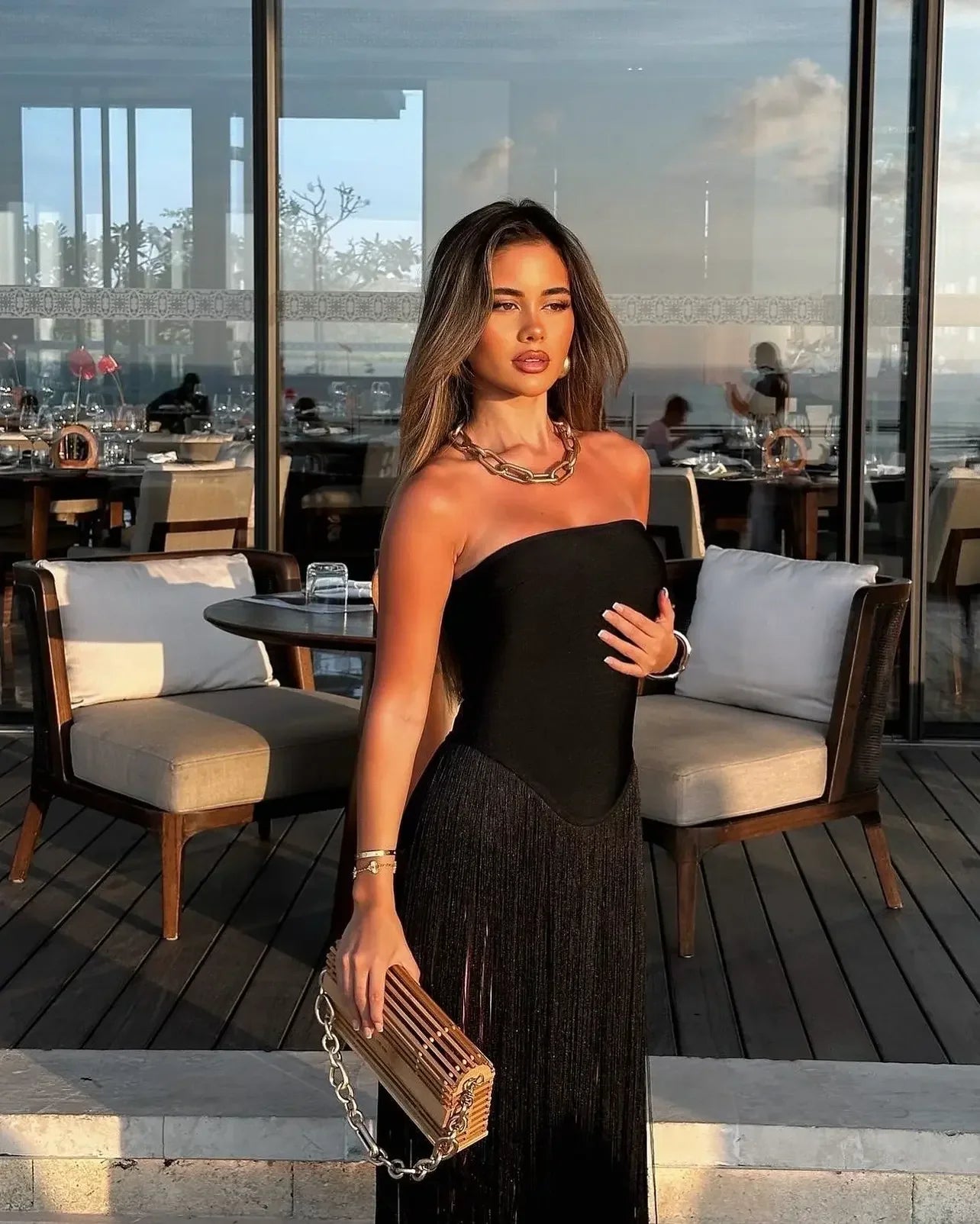 Robe longue ete femme bandage franges | Coupe féminine + Style élégant + Facile à accessoiriser – ROBEMODE
