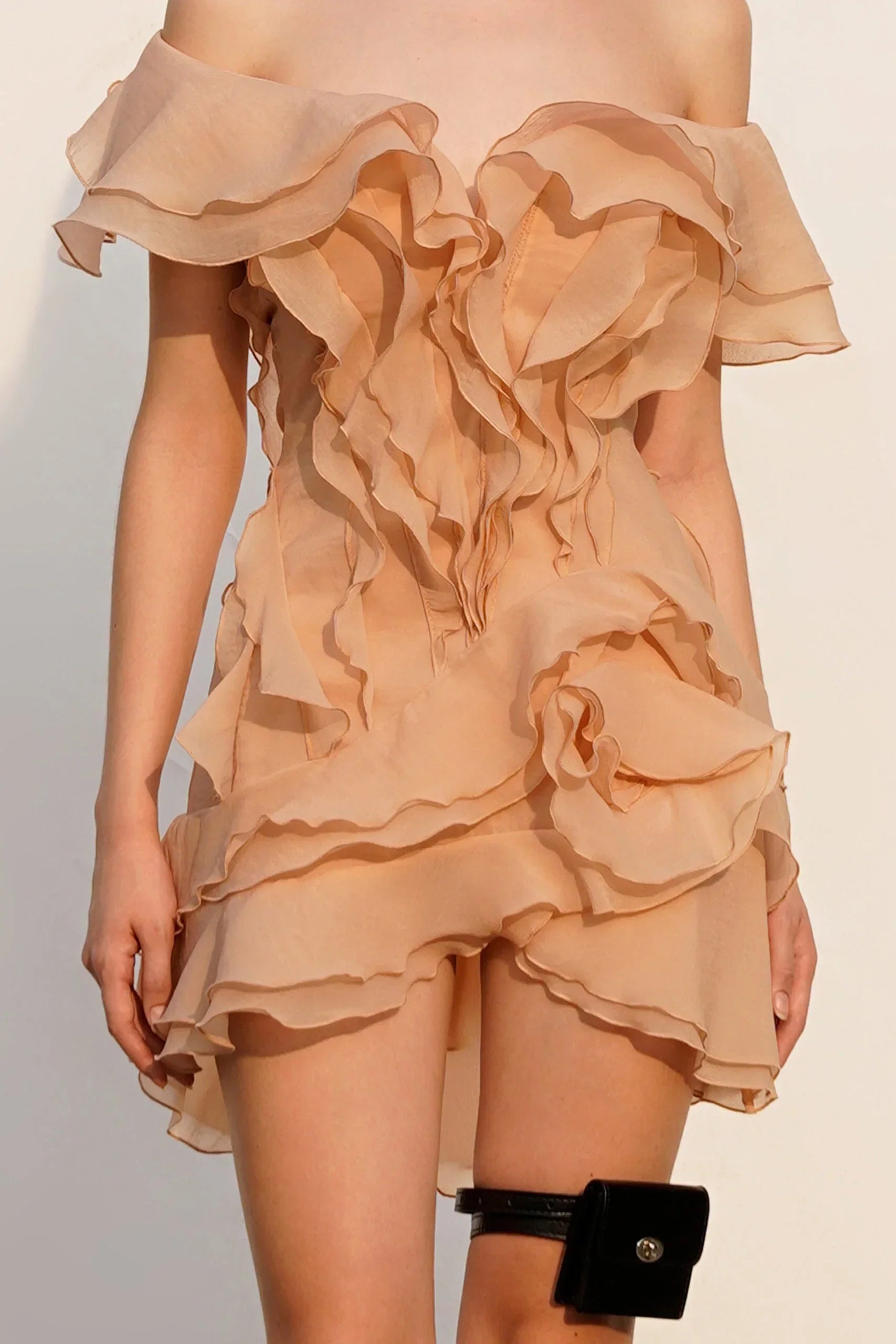 Robe Courte Été Femme à Volants | Ivoire ou Rose + Légère + Féminine XS-L | ROBEMODE