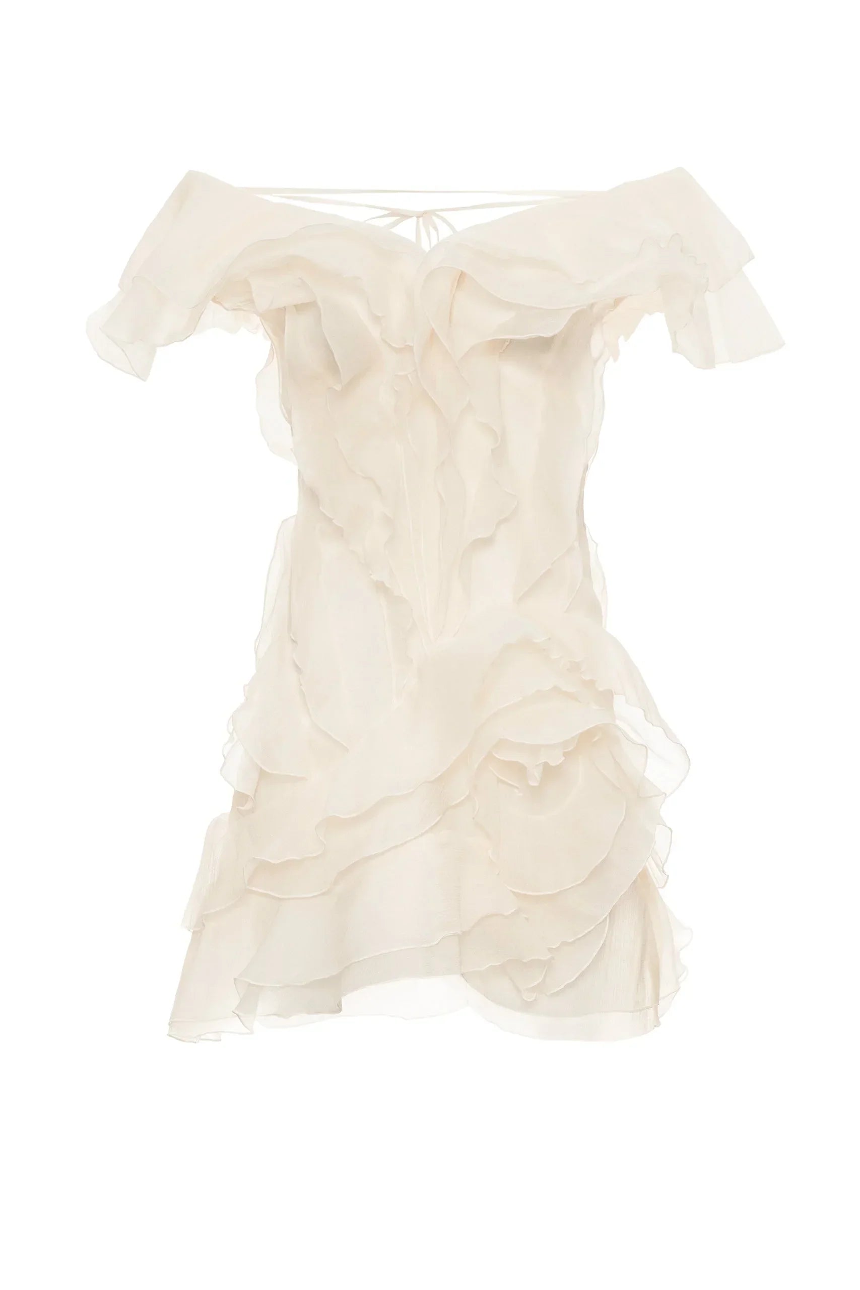 Robe Courte Été Femme à Volants | Ivoire ou Rose + Légère + Féminine XS-L | ROBEMODE