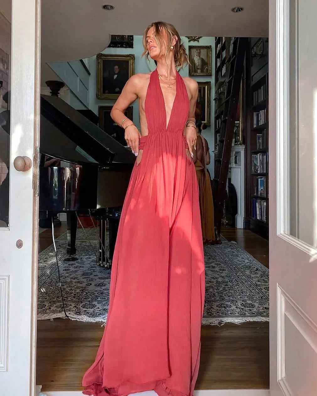 Robe longue ete femme dos nu | Coupe féminine + Style élégant + Facile à accessoiriser – ROBEMODE