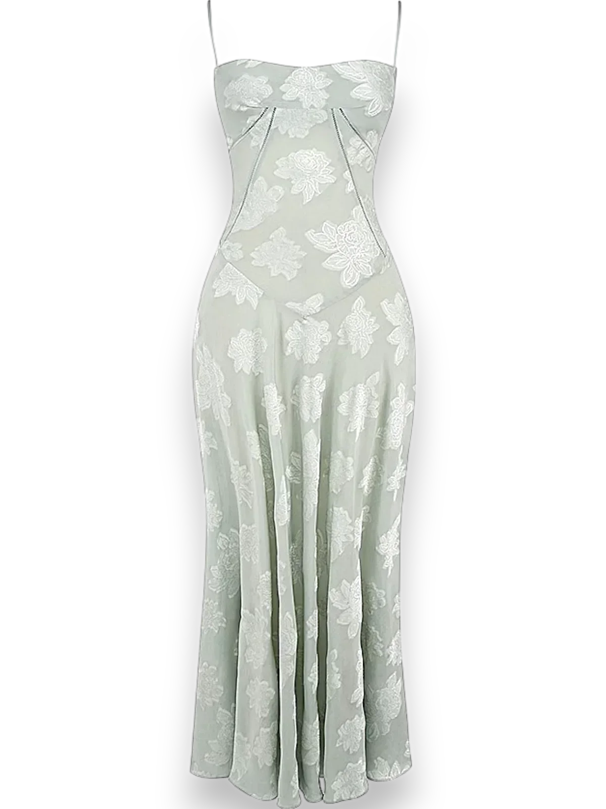 Robe longue femme avec broderie florale et bretelles fines | Coupe féminine + Style élégant + Facile à accessoiriser – ROBEMODE
