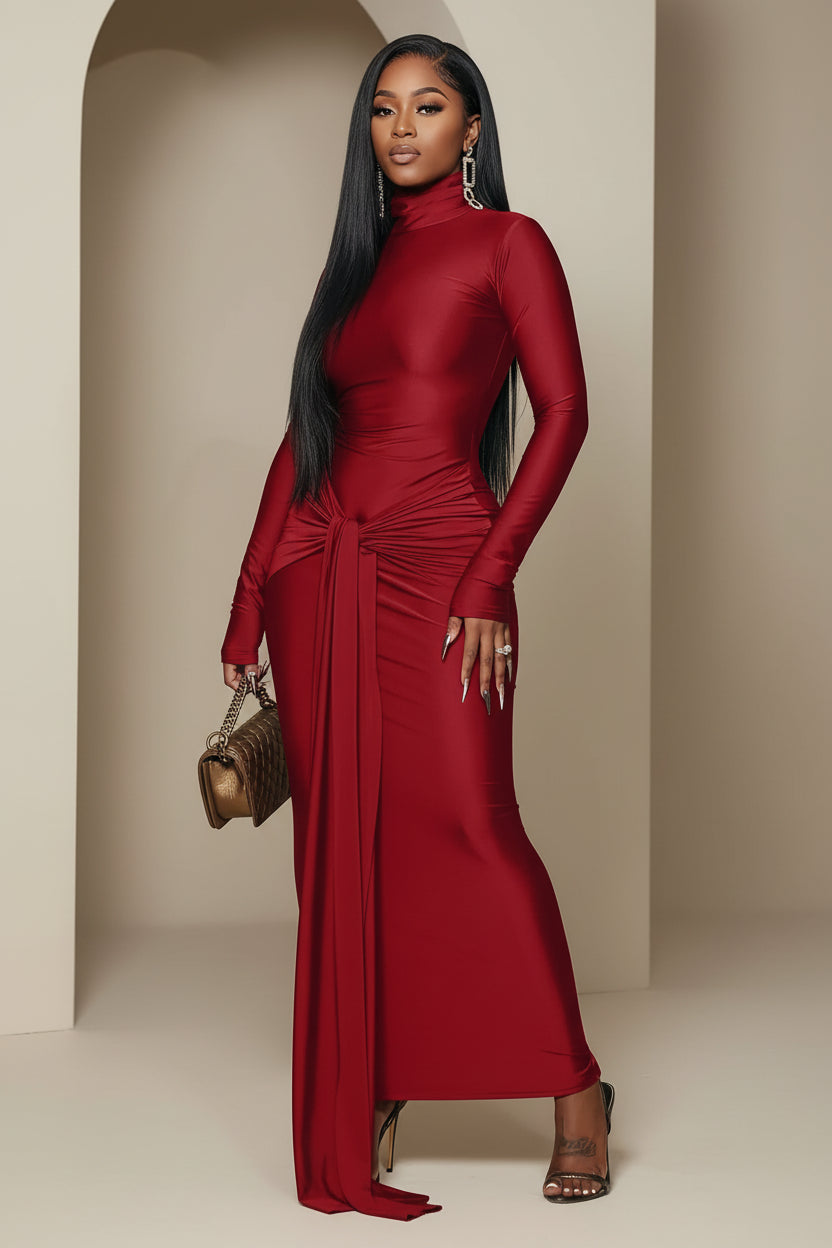 Robe longue femme col haut soirée et événement | Coupe féminine + Style élégant + Facile à accessoiriser – ROBEMODE