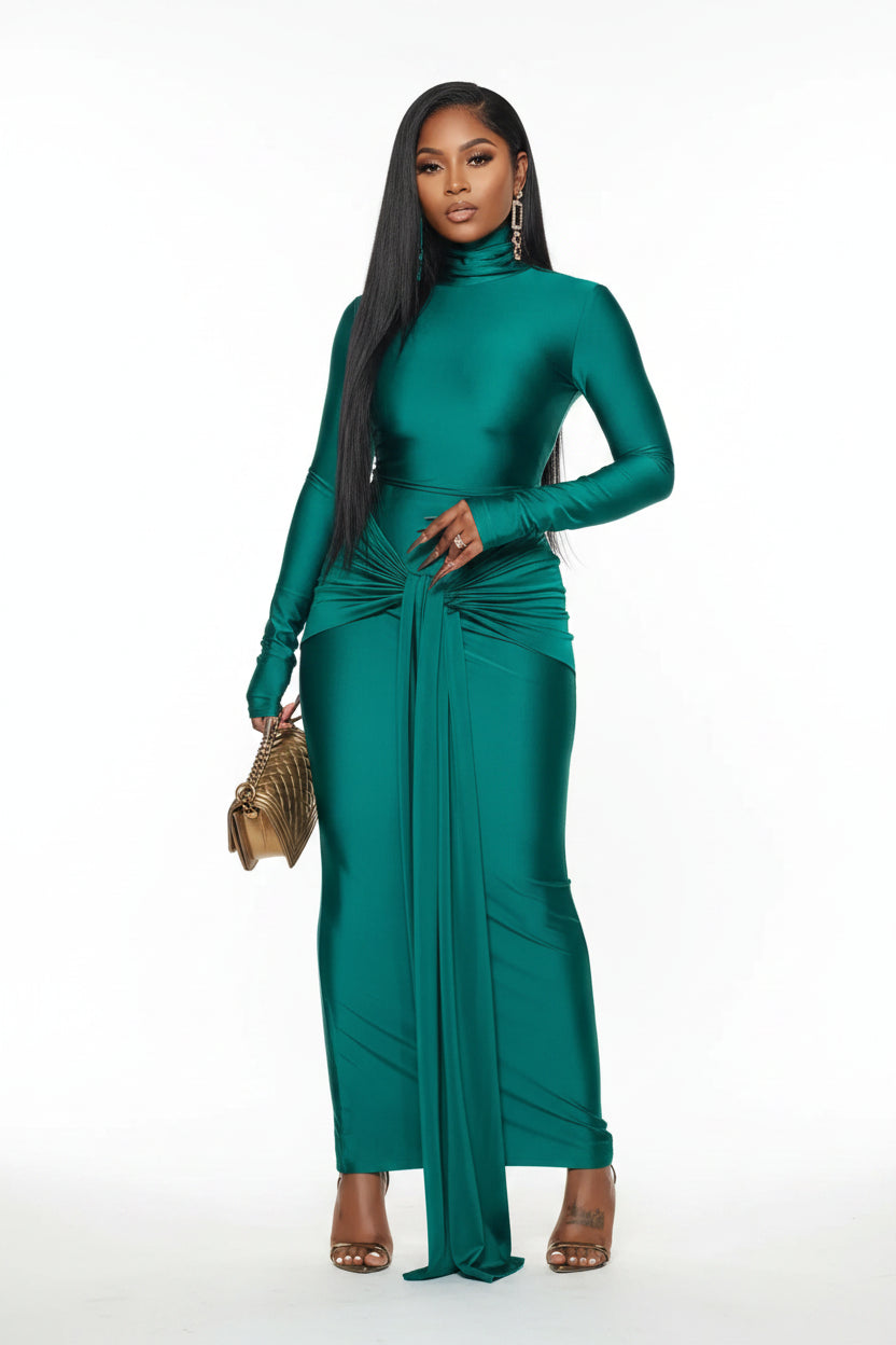 Robe longue femme col haut soirée et événement | Coupe féminine + Style élégant + Facile à accessoiriser – ROBEMODE