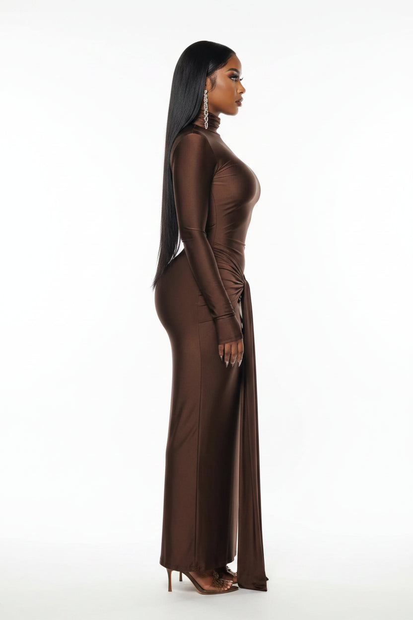 Robe longue femme col haut soirée et événement | Coupe féminine + Style élégant + Facile à accessoiriser – ROBEMODE