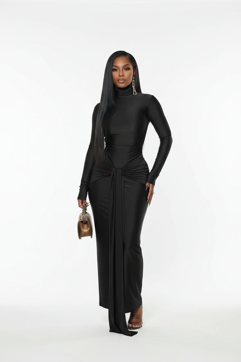Robe longue femme col haut soirée et événement | Coupe féminine + Style élégant + Facile à accessoiriser – ROBEMODE