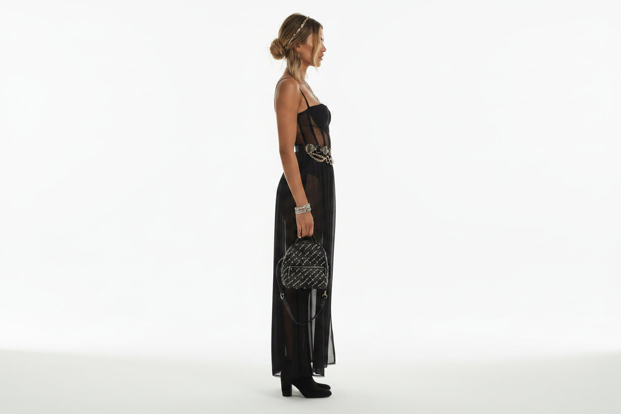 Robe longue femme festival avec transparence et fentes | Coupe féminine + Style élégant + Facile à accessoiriser – ROBEMODE