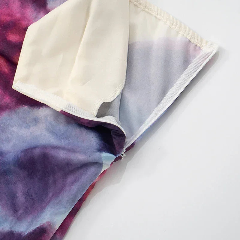 Robe longue femme imprimé floral violet sans bretelles | Coupe féminine + Style élégant + Facile à accessoiriser – ROBEMODE