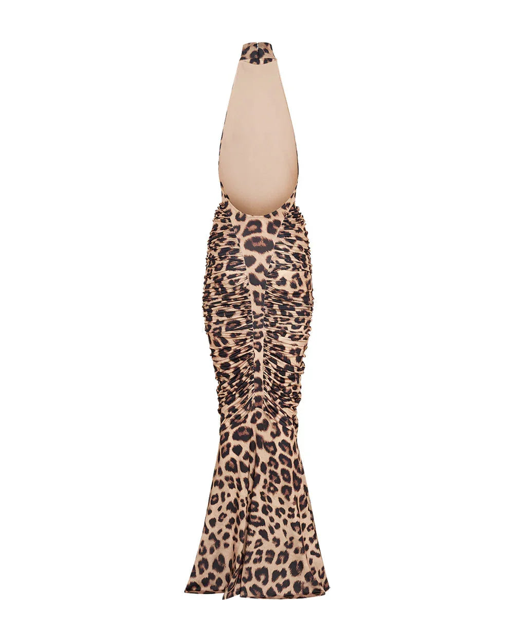 Robe longue léopard dos nu femme | ROBEMODE