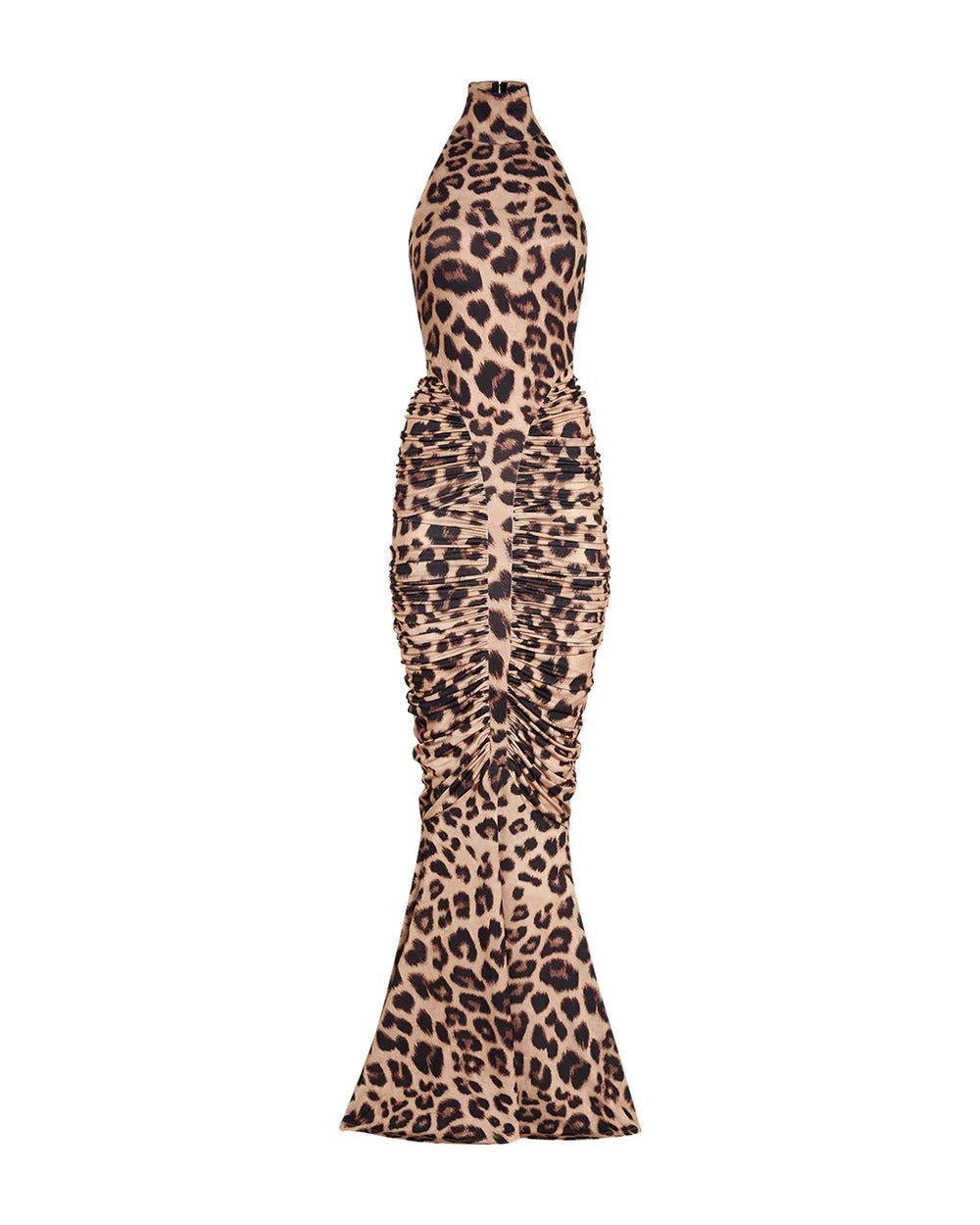 Robe longue léopard dos nu femme | ROBEMODE