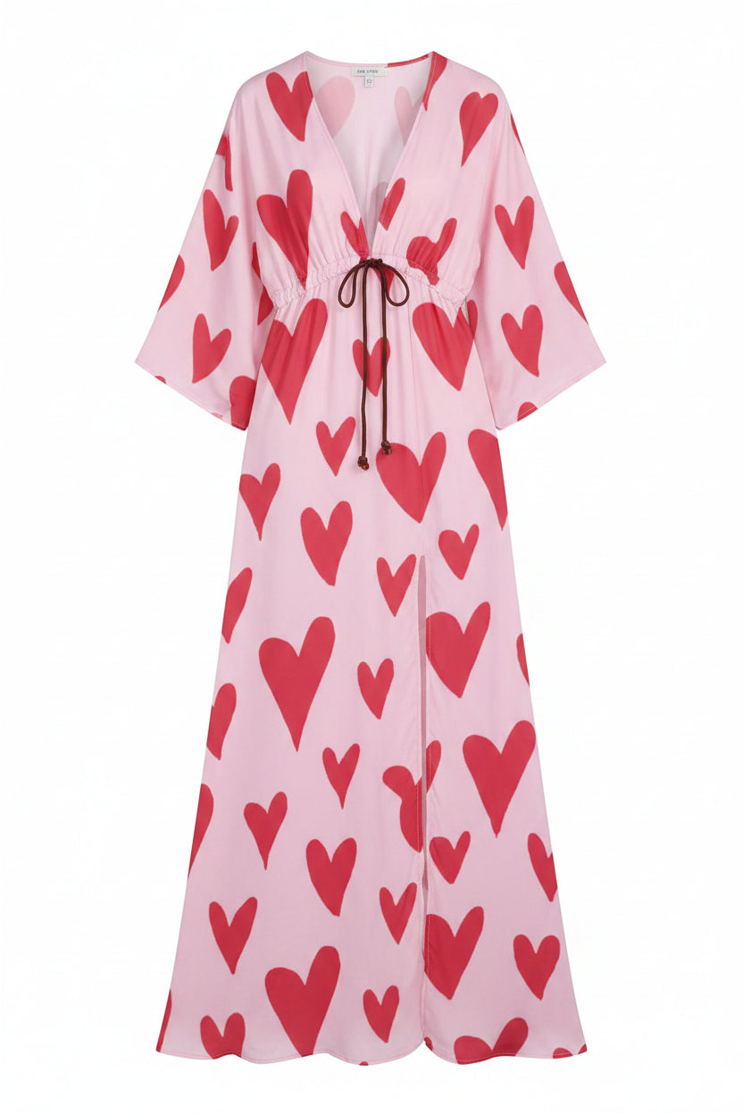 Robe longue femme à motifs avec ceinture et manches longues | Coupe féminine + Style élégant + Facile à accessoiriser – ROBEMODE