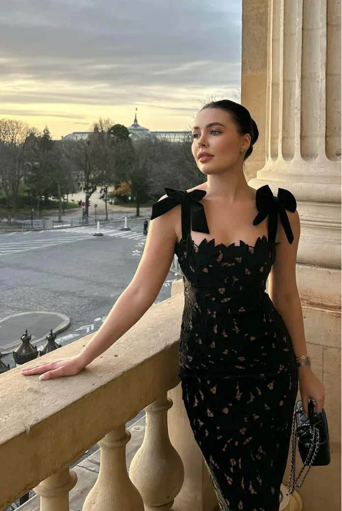 Robe longue femme rouge noeuds | Coupe féminine + Style élégant + Facile à accessoiriser – ROBEMODE