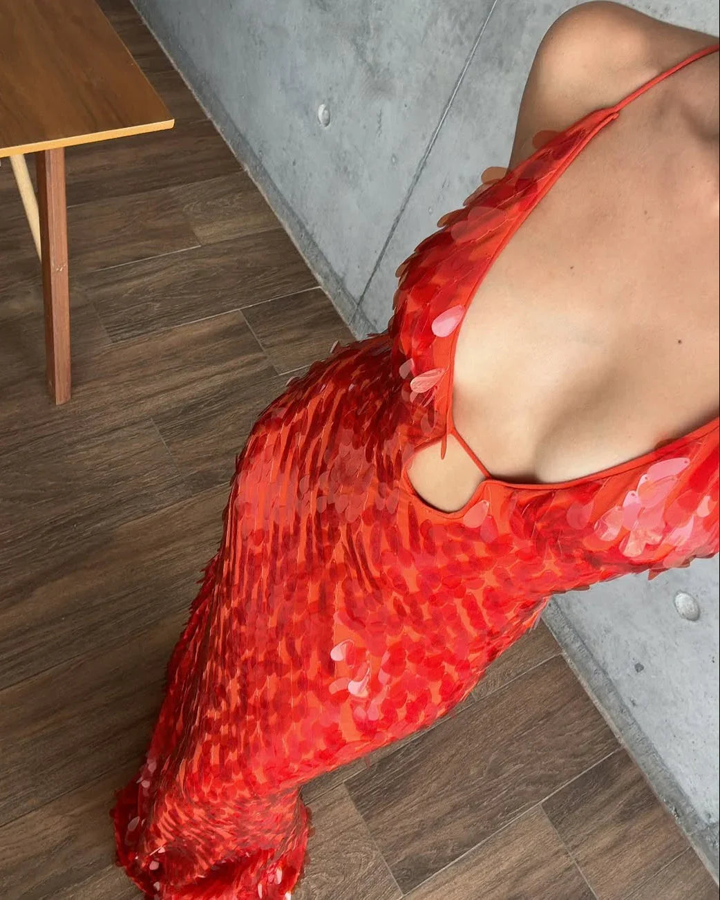 Robe Longue Femme Sequins Dos Nu Soirée Élégante | ROBEMODE