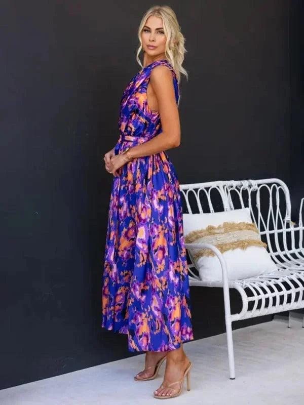 Robe longue femme une épaule avec ceinture | Coupe féminine + Style élégant + Facile à accessoiriser – ROBEMODE