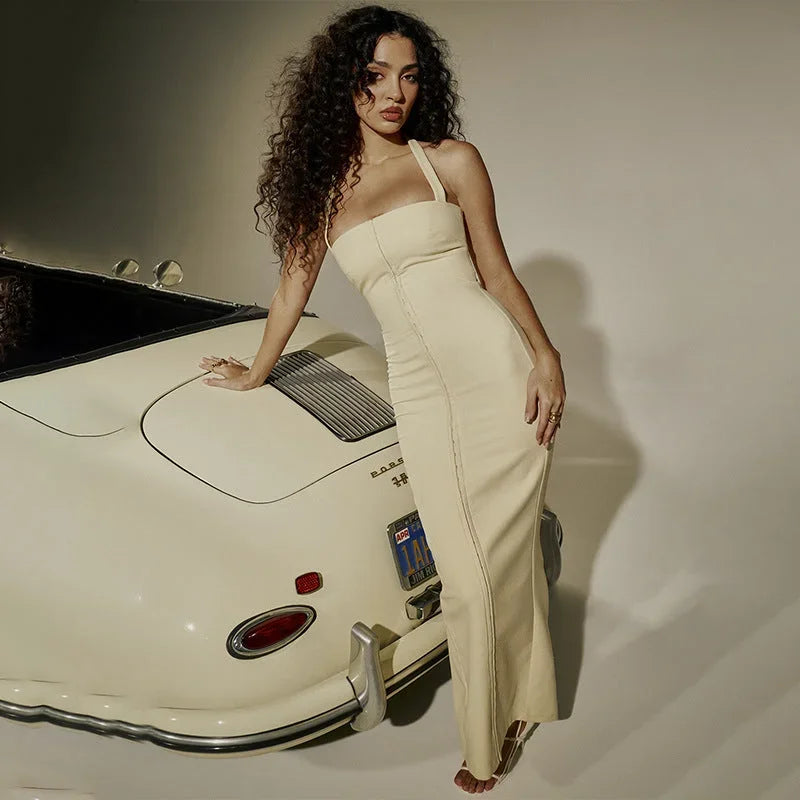 Robe longue femme ajustée avec zip frontal soirée | Coupe féminine + Style élégant + Facile à accessoiriser – ROBEMODE