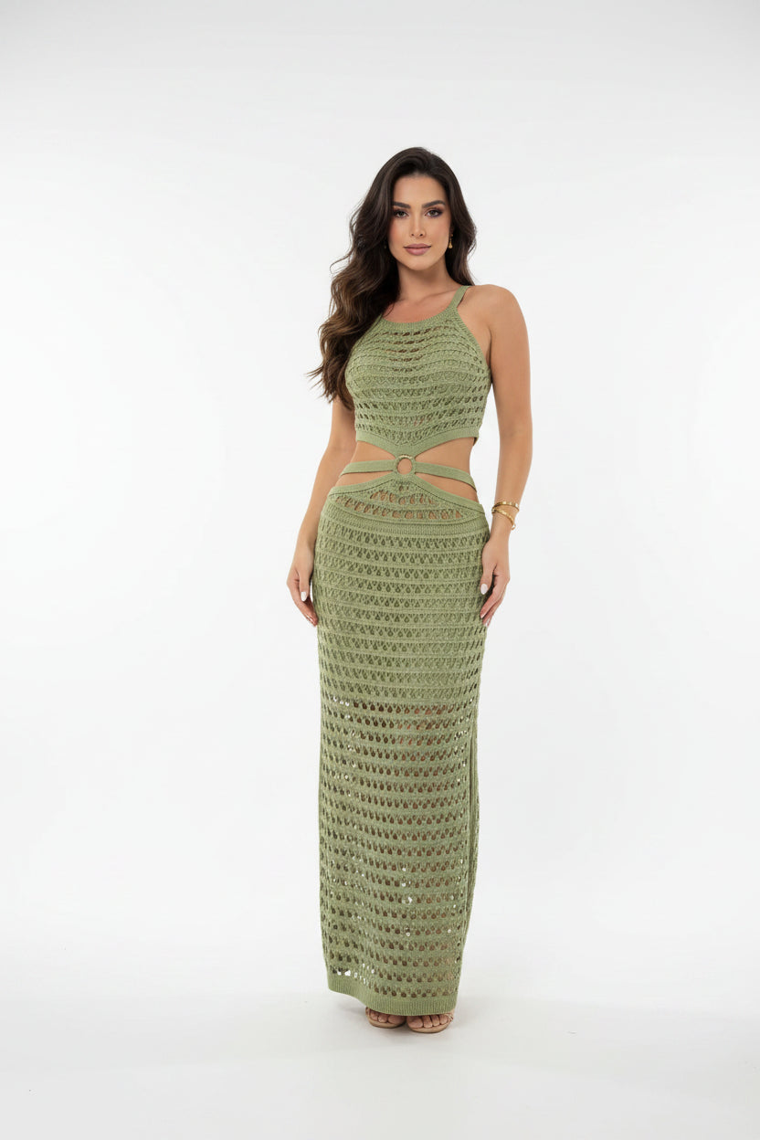 Robe longue été avec découpes et fente côté | Coupe féminine + Style élégant + Facile à accessoiriser – ROBEMODE