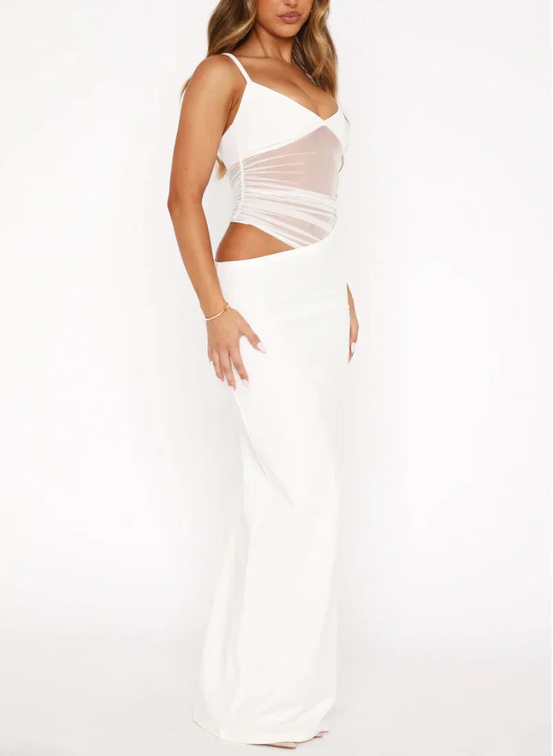 Robe longue femme avec découpes et bretelles fines | Coupe féminine + Style élégant + Facile à accessoiriser – ROBEMODE