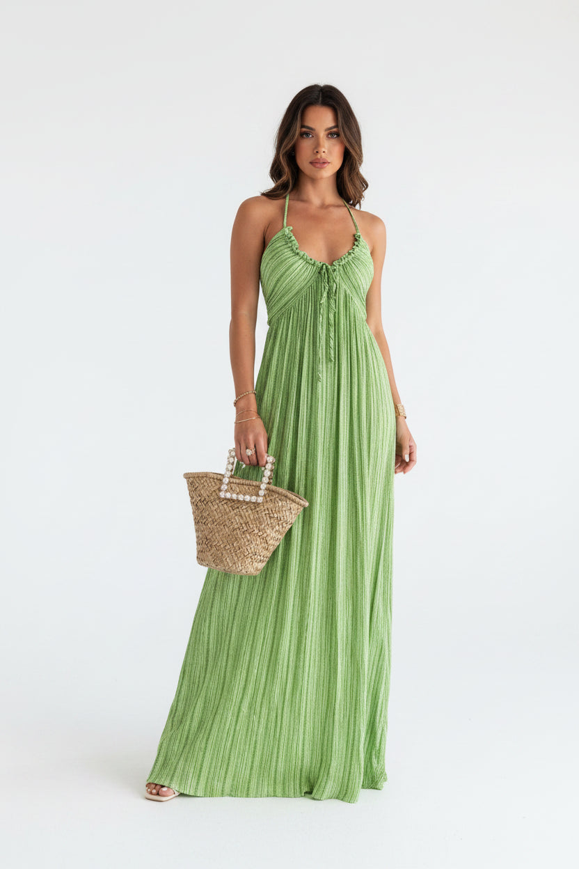 Robe longue femme avec tissu fluide et bretelles | Coupe féminine + Style élégant + Facile à accessoiriser – ROBEMODE