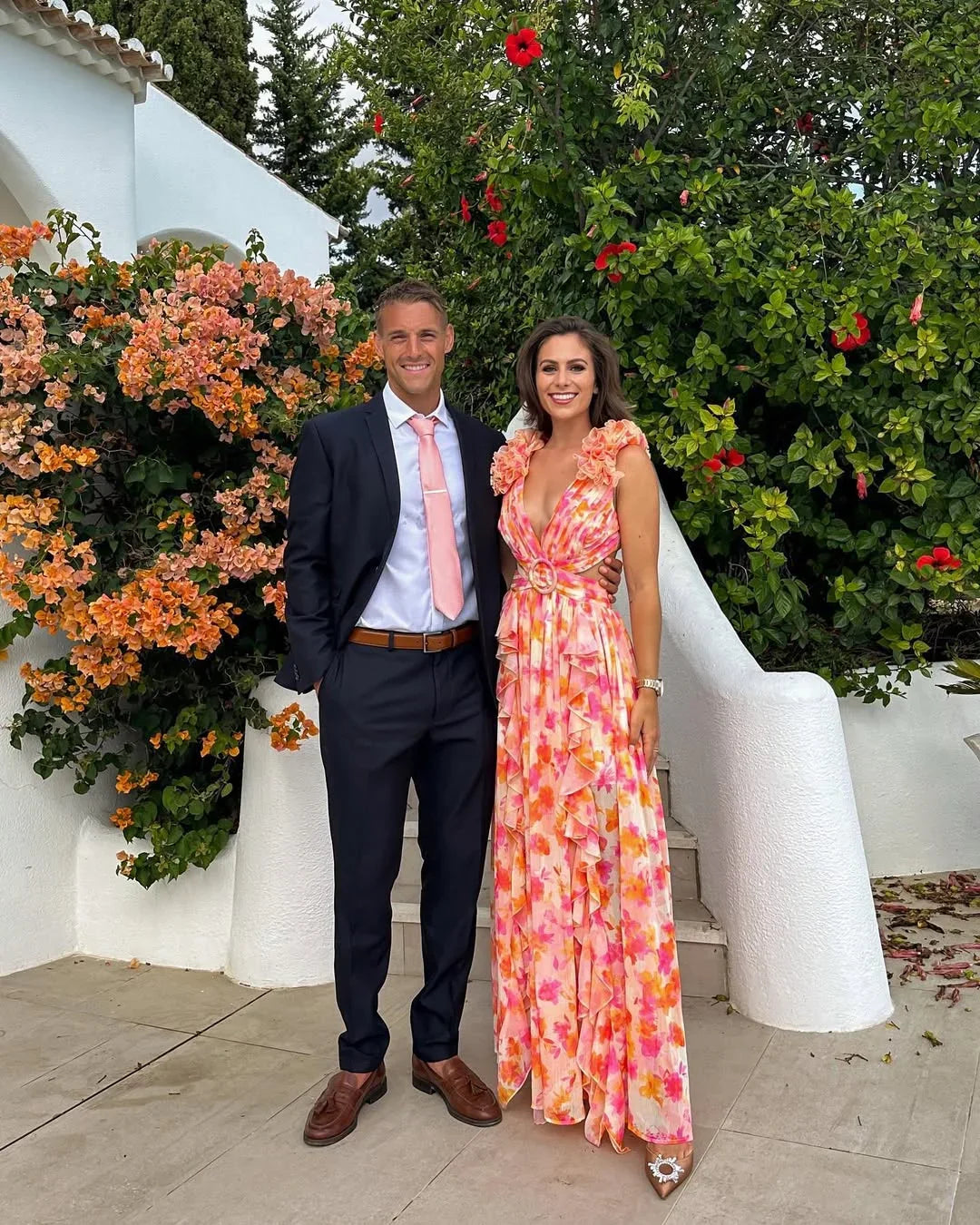 Robe longue fleurie sans manches été femme | ROBEMODE