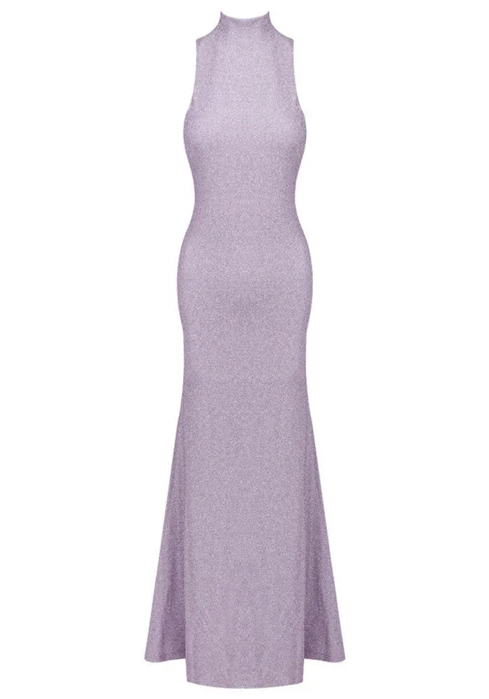 Robe longue femme mauve dos nu | Coupe féminine + Style élégant + Facile à accessoiriser – ROBEMODE