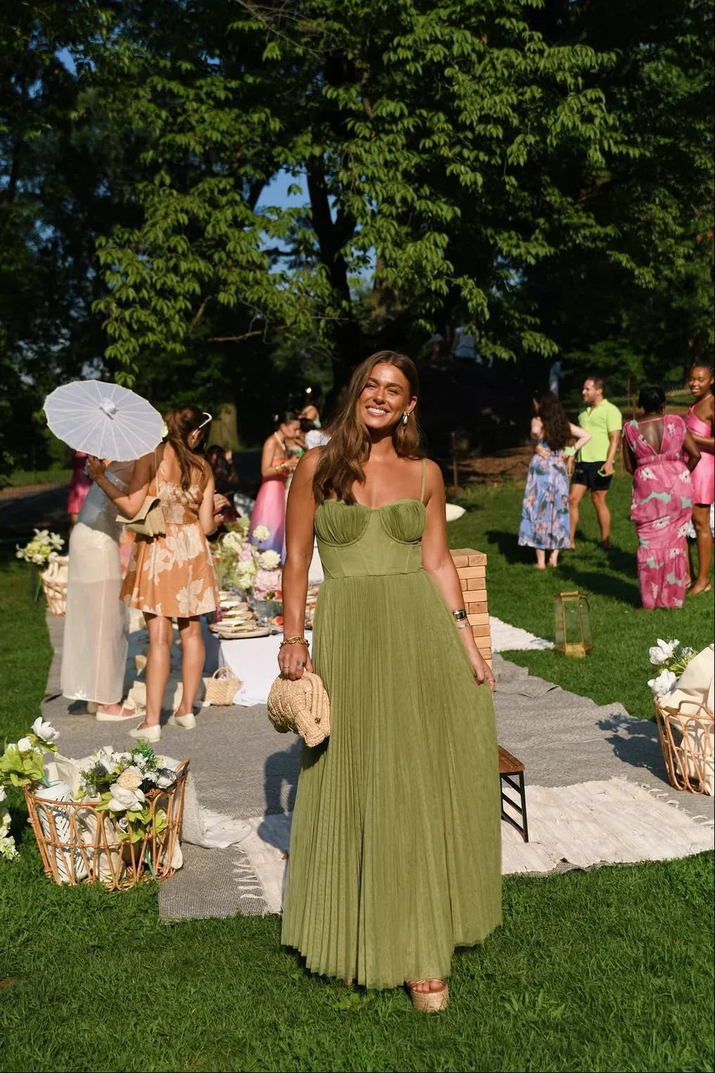 Robe longue femme verte plissee | Coupe féminine + Style élégant + Facile à accessoiriser – ROBEMODE