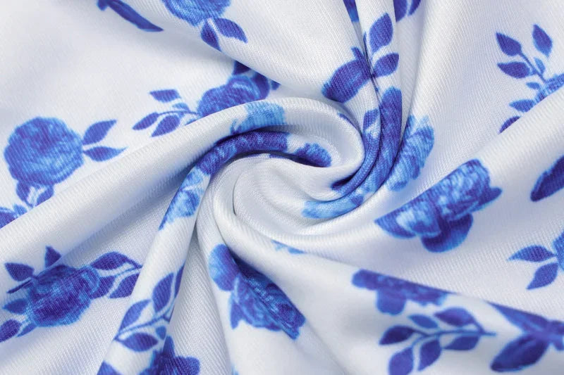 Robe longue femme ajustée à motifs fleuris pour été | Coupe féminine + Style élégant + Facile à accessoiriser – ROBEMODE