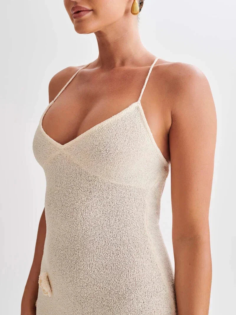 Robe longue femme avec fleurs et bretelles fines | Coupe féminine + Style élégant + Facile à accessoiriser – ROBEMODE