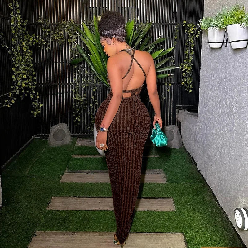 Robe longue moulante femme dos nu soirée strass