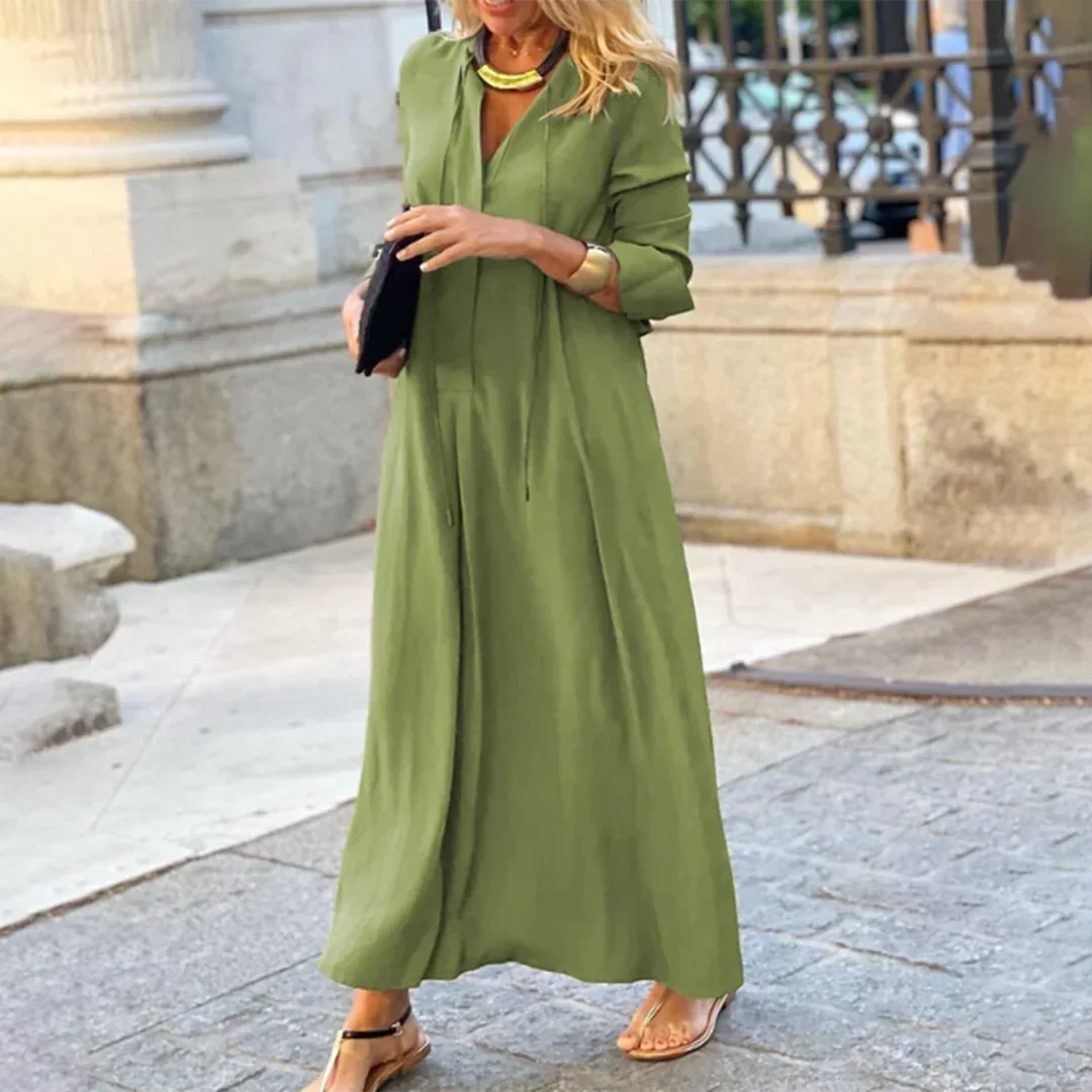 Robe longue femme avec manches longues pour bureau | Coupe féminine + Style élégant + Facile à accessoiriser – ROBEMODE