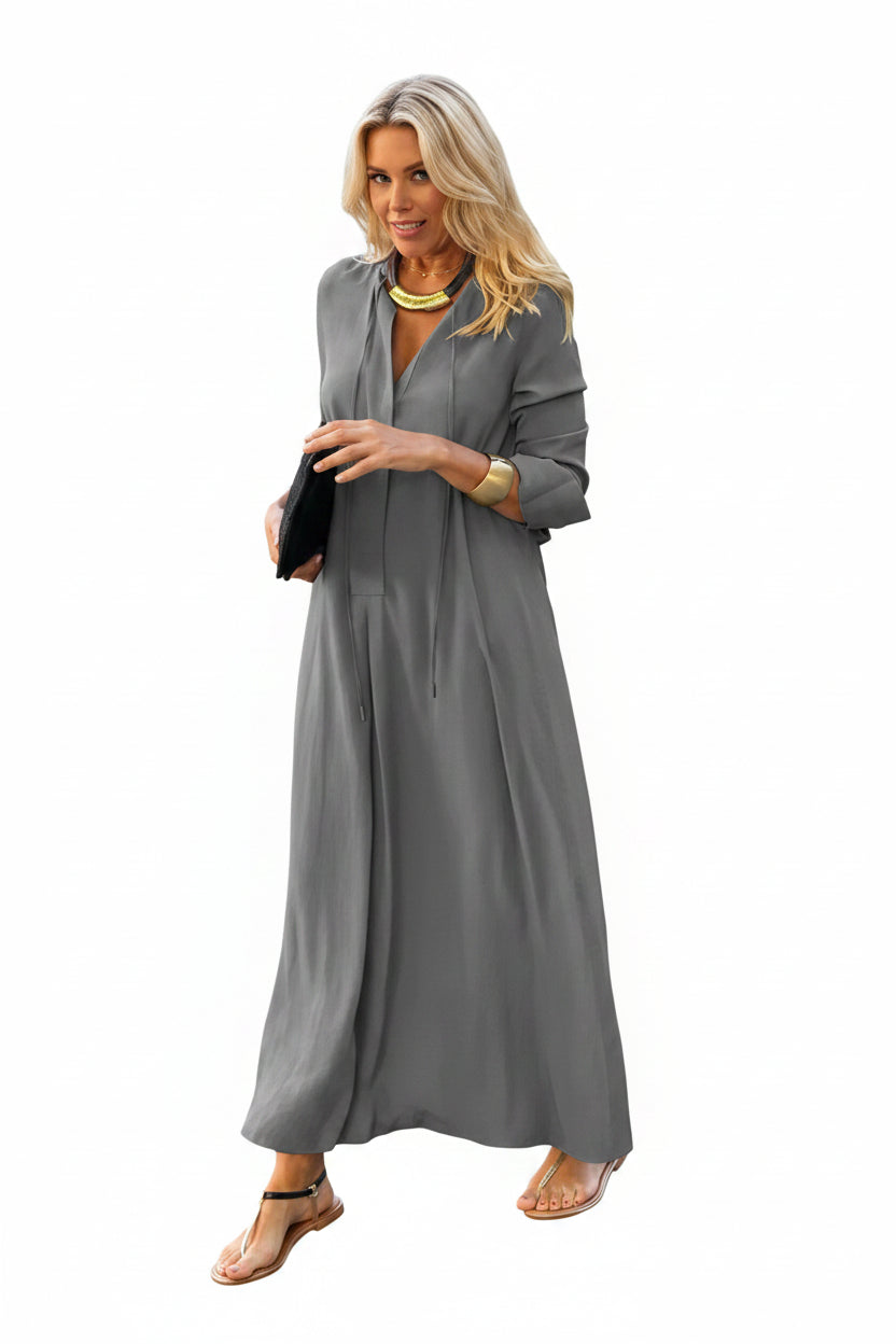 Robe longue femme avec manches longues pour bureau | Coupe féminine + Style élégant + Facile à accessoiriser – ROBEMODE