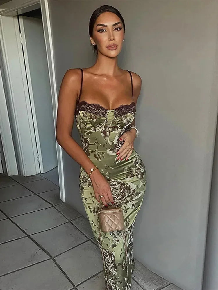Robe Midi Femme Fleurie Sans Bretelles Corsetée | ROBEMODE