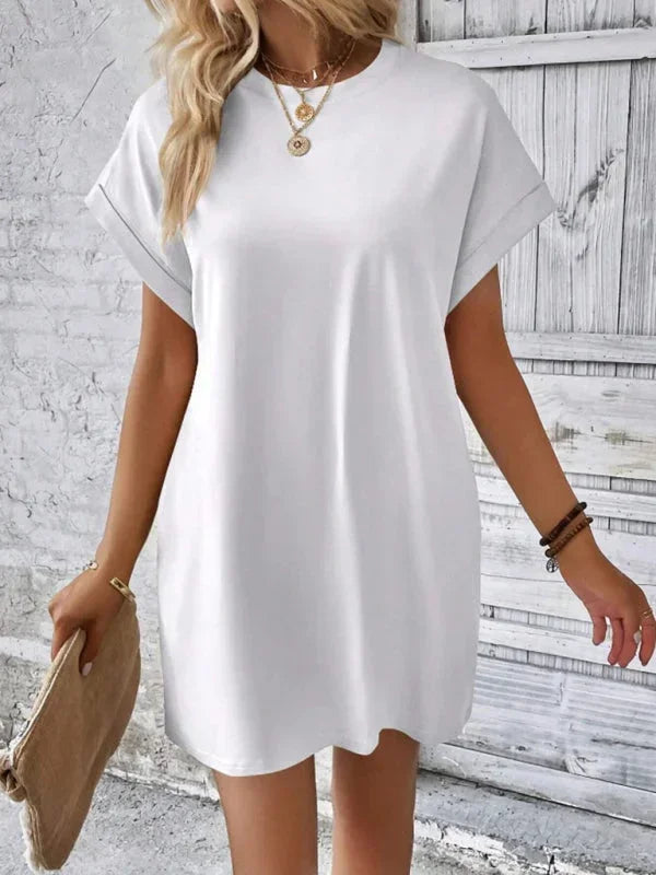 Robe Courte Poches Manches Courtes 5 Coloris | ROBEMODE