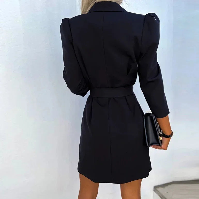 Robe Courte Soirée Double Boutonnage Ceinture 3 Coloris | ROBEMODE