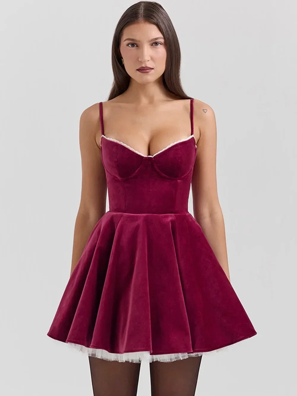 Robe Courte Femme Bordeaux Dos Nu 1 Coloris | ROBEMODE