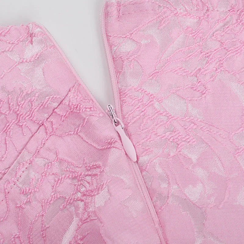 Robe Courte Femme Rose à Bretelles | Légère + Doublée + Tailles XS-L | ROBEMODE
