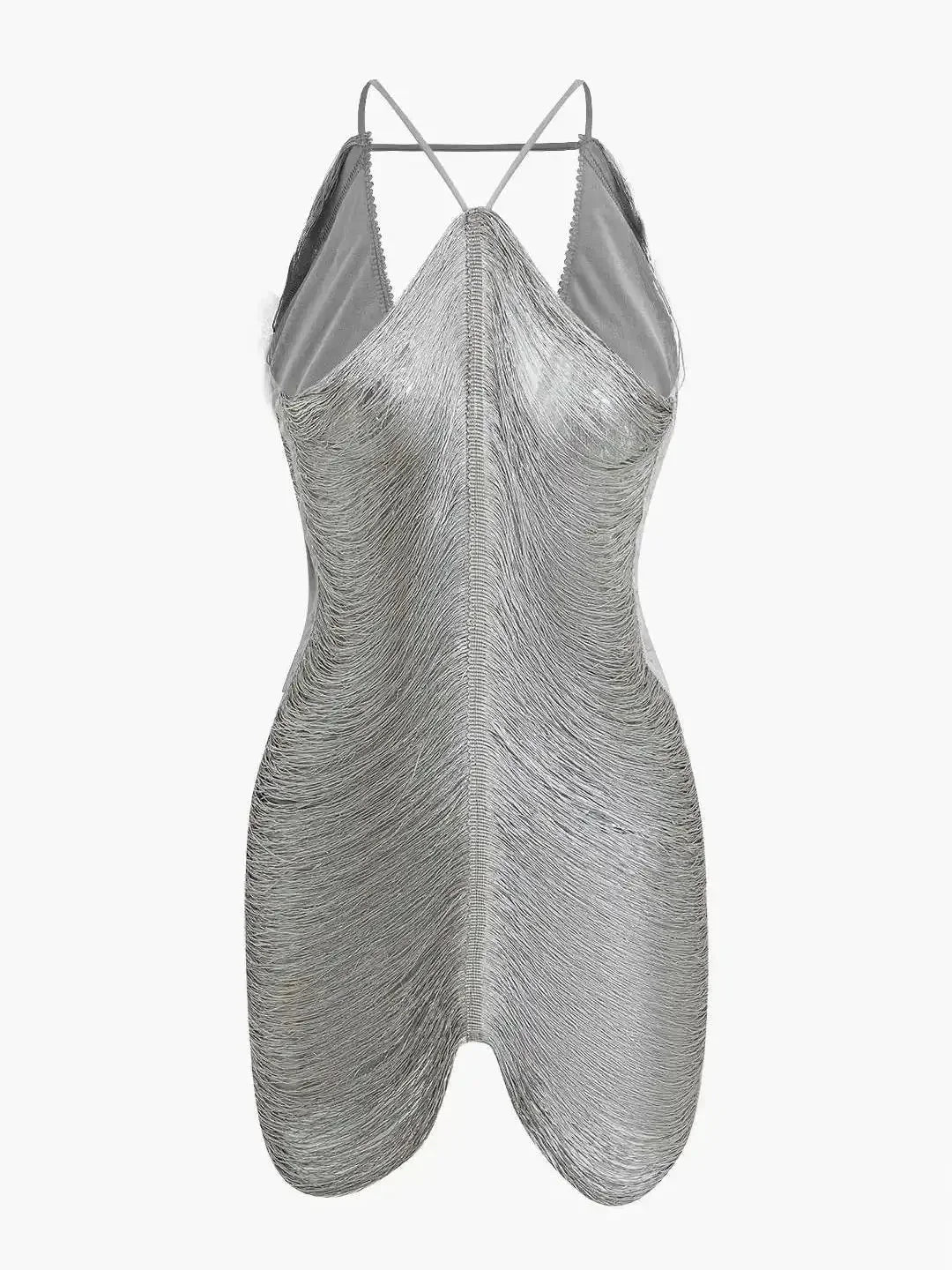 Robe Courte Métallique Asymétrique Dos Nu Soirée 2 Coloris | ROBEMODE