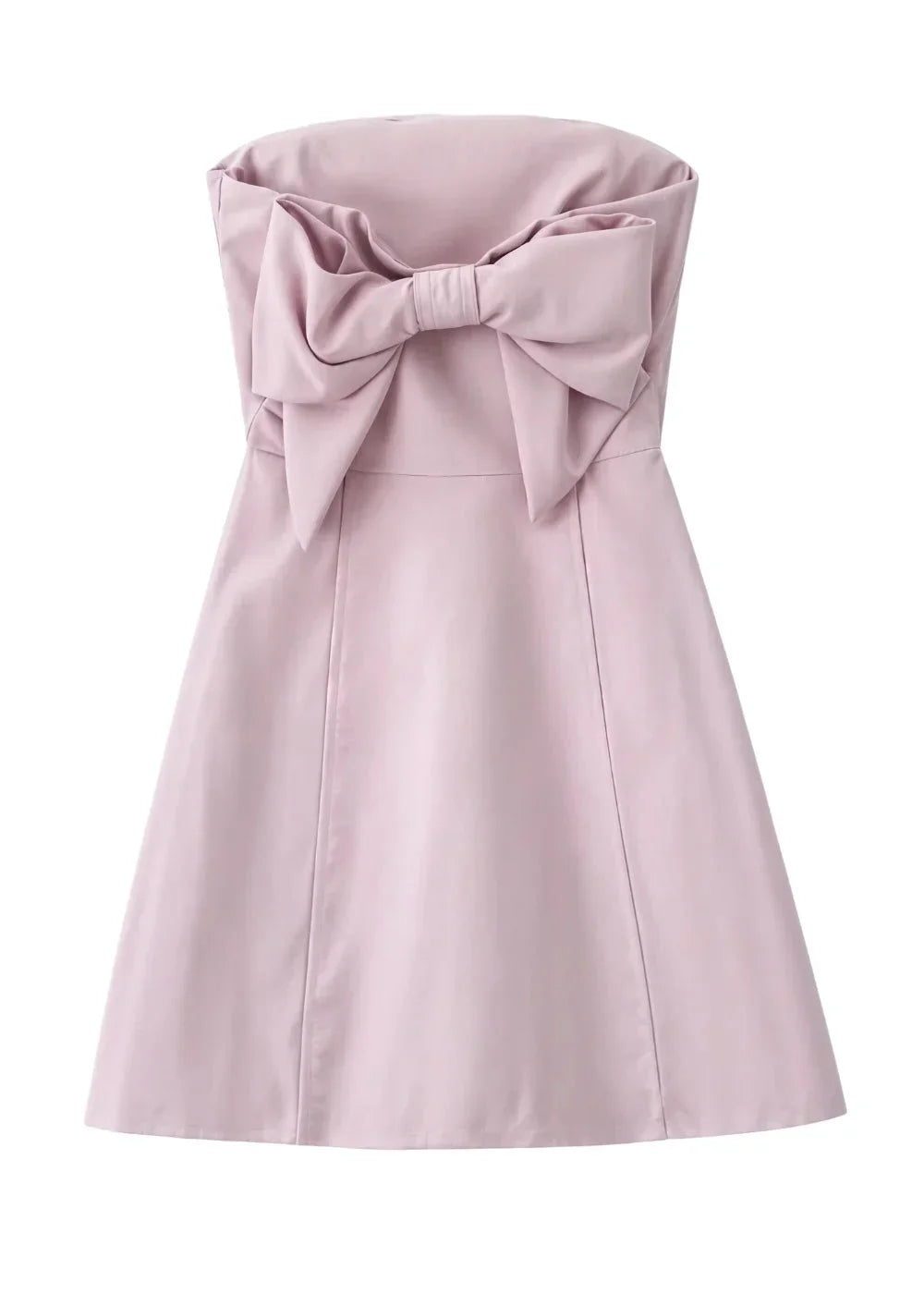 Robe strapless rose poudré avec pochette assortie | Coupe féminine + Style élégant + Facile à accessoiriser – ROBEMODE