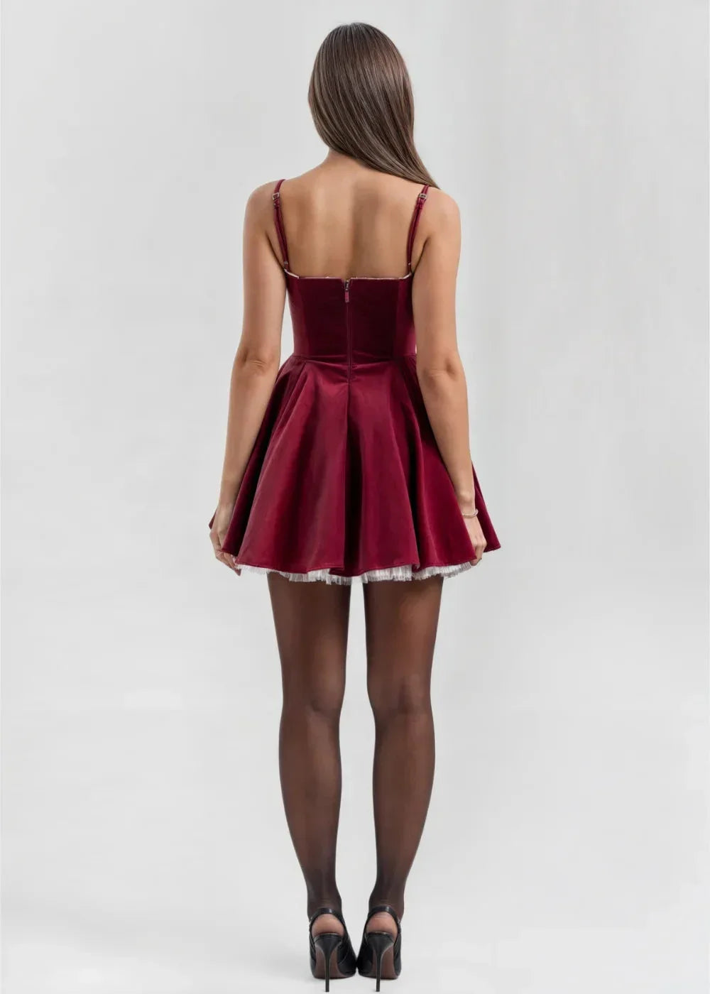 Robe Courte Soirée Bretelles Dos Nu 2 Coloris | ROBEMODE