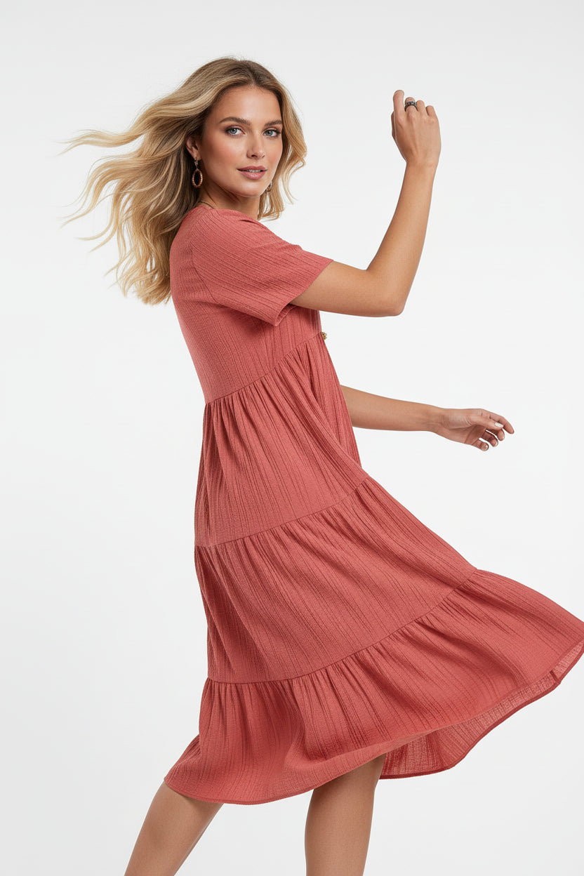 Robe Bohème Estivale Femme Col V