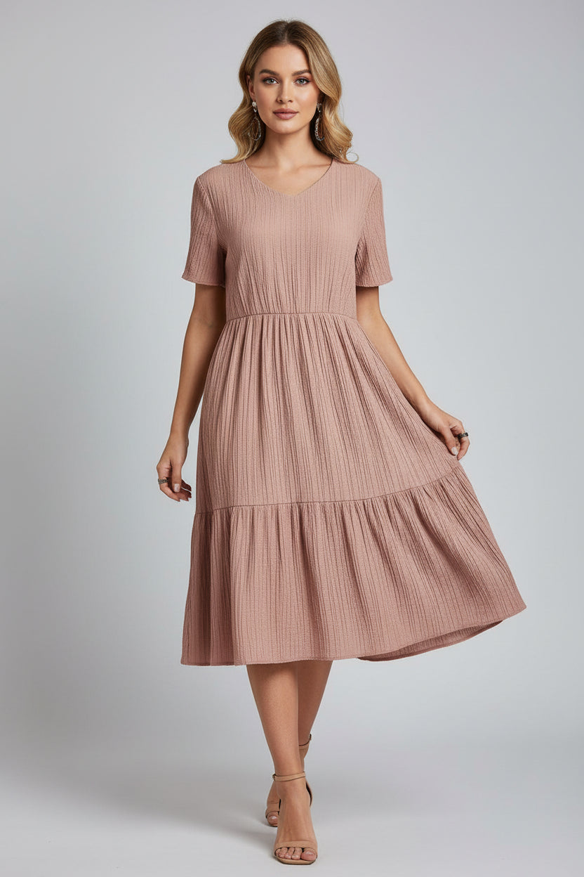 Robe Bohème Estivale Femme Col V
