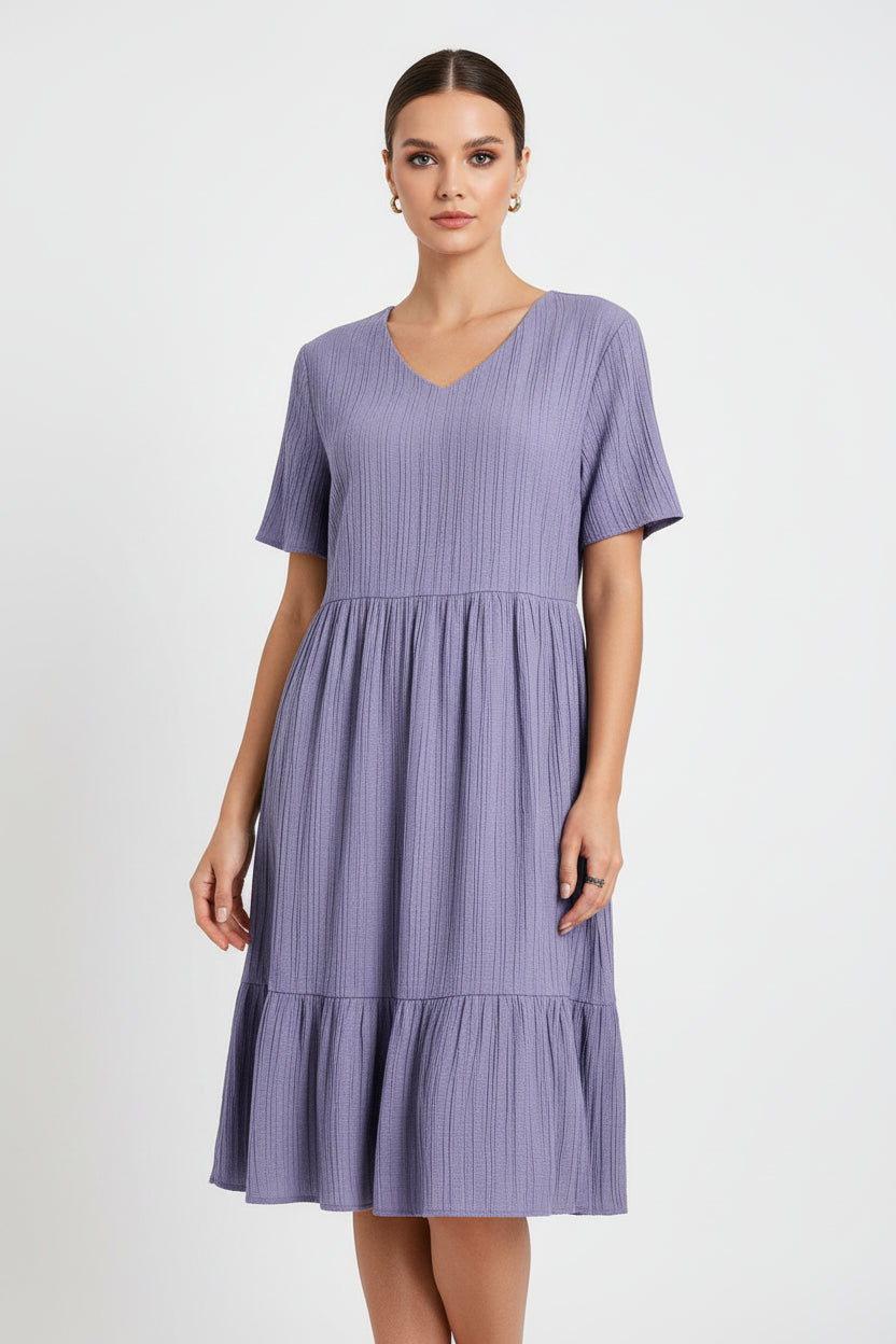 Robe bohème estivale pour femme – Coupe fluide évasée A-line, col V | ROBEMODE