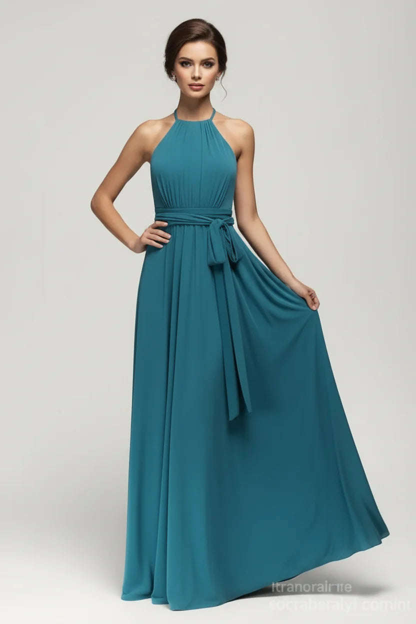 Robe longue bohème pour femme – Coupe fluide à col V multi-positions | ROBEMODE