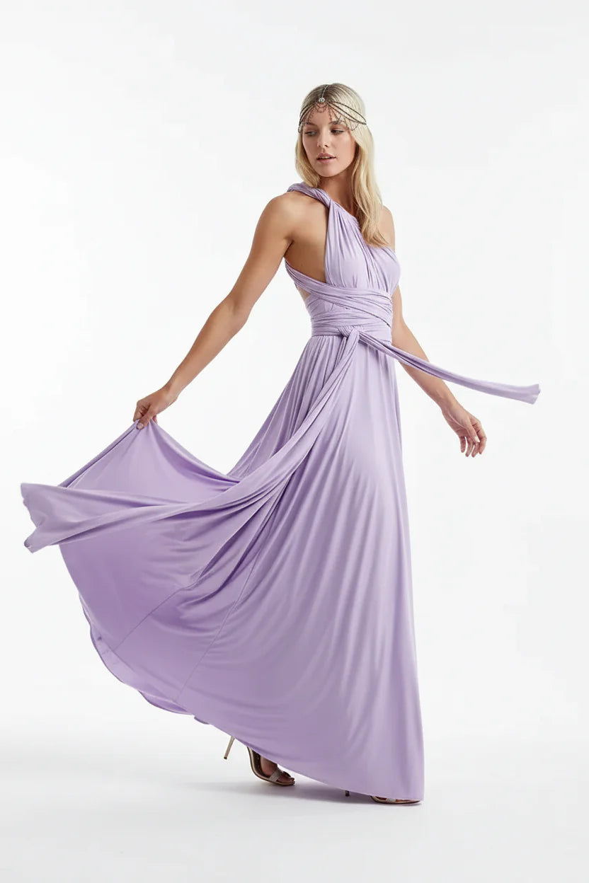 Robe longue bohème pour femme – Coupe fluide à col V multi-positions | ROBEMODE