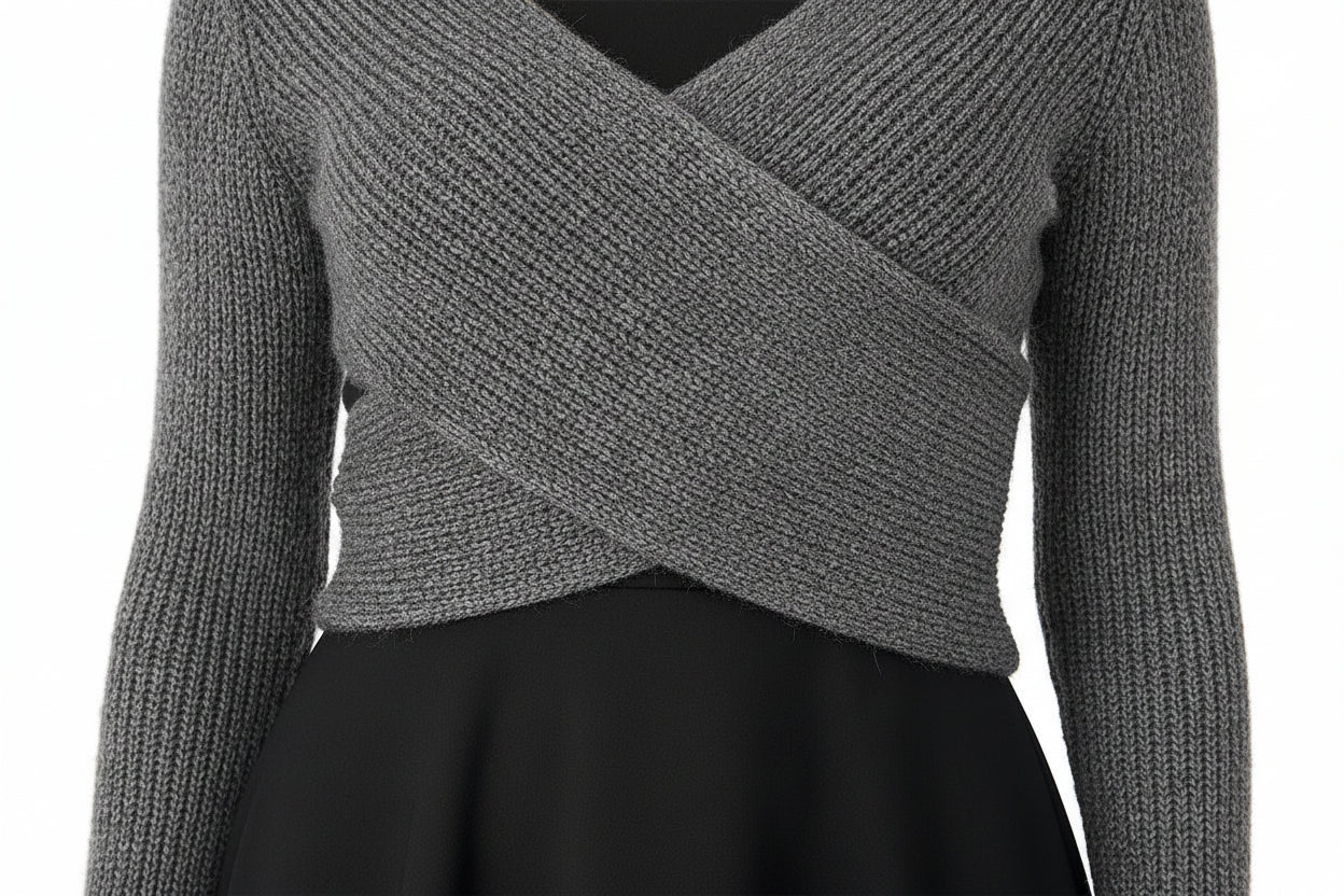 Robe ample pull asymétrique en maille femme